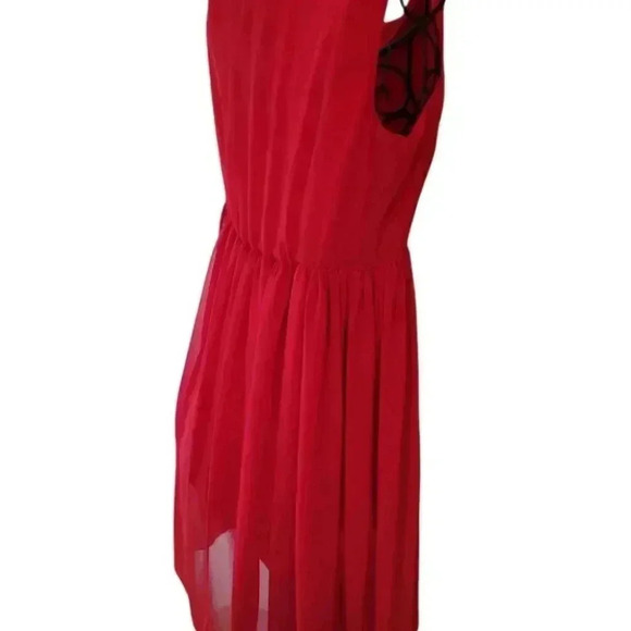 Coldwater Creek NWT Sleeveless Cocktail Chiffon Dreams Dress in Red size 14 - Picture 4 of 14